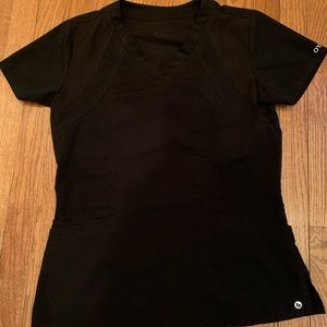 Black barco one scrub top